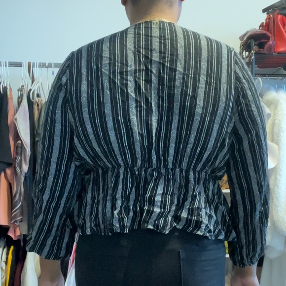 Striped Tie Up Shirt - Picture 4 of 4